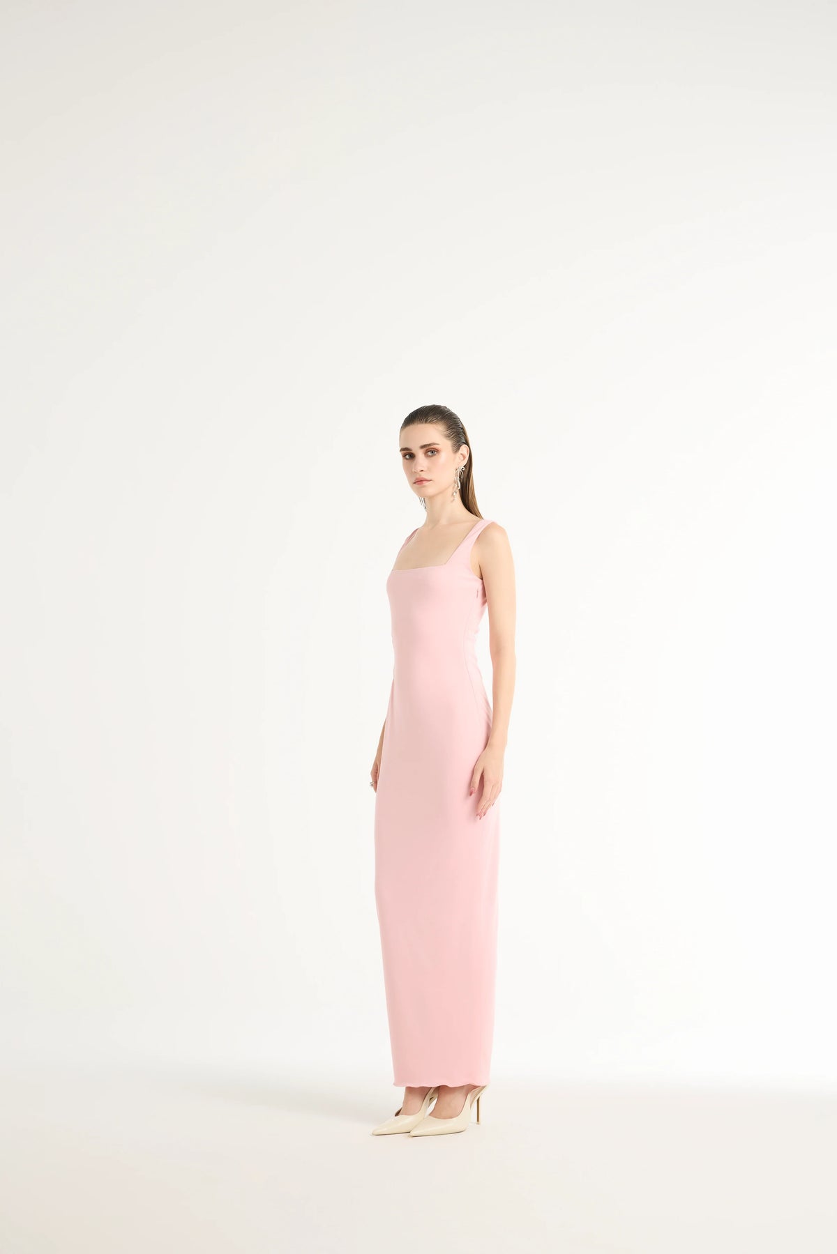 Flower Cut-Out Maxi in Pink