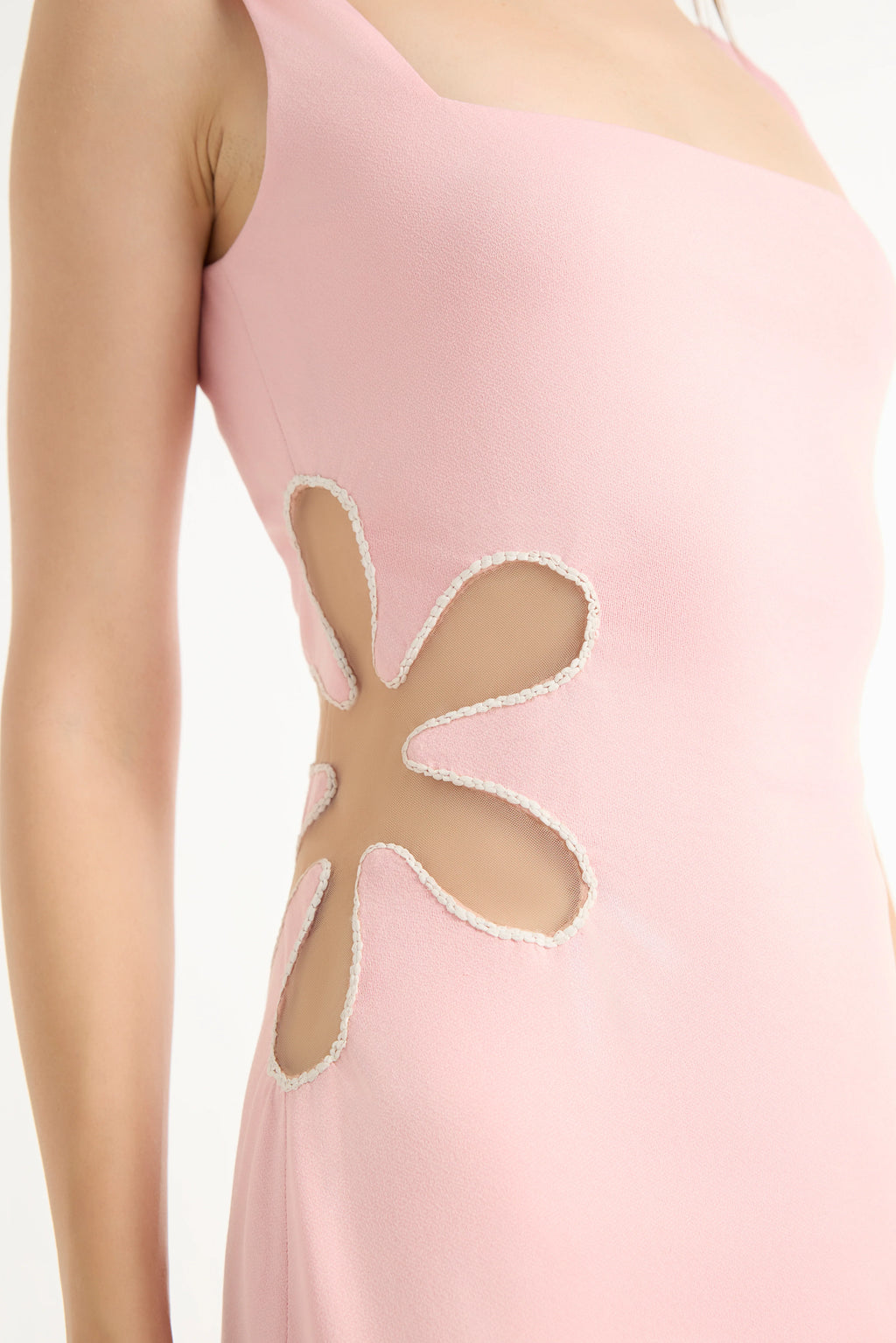 Flower Cut-Out Maxi in Pink