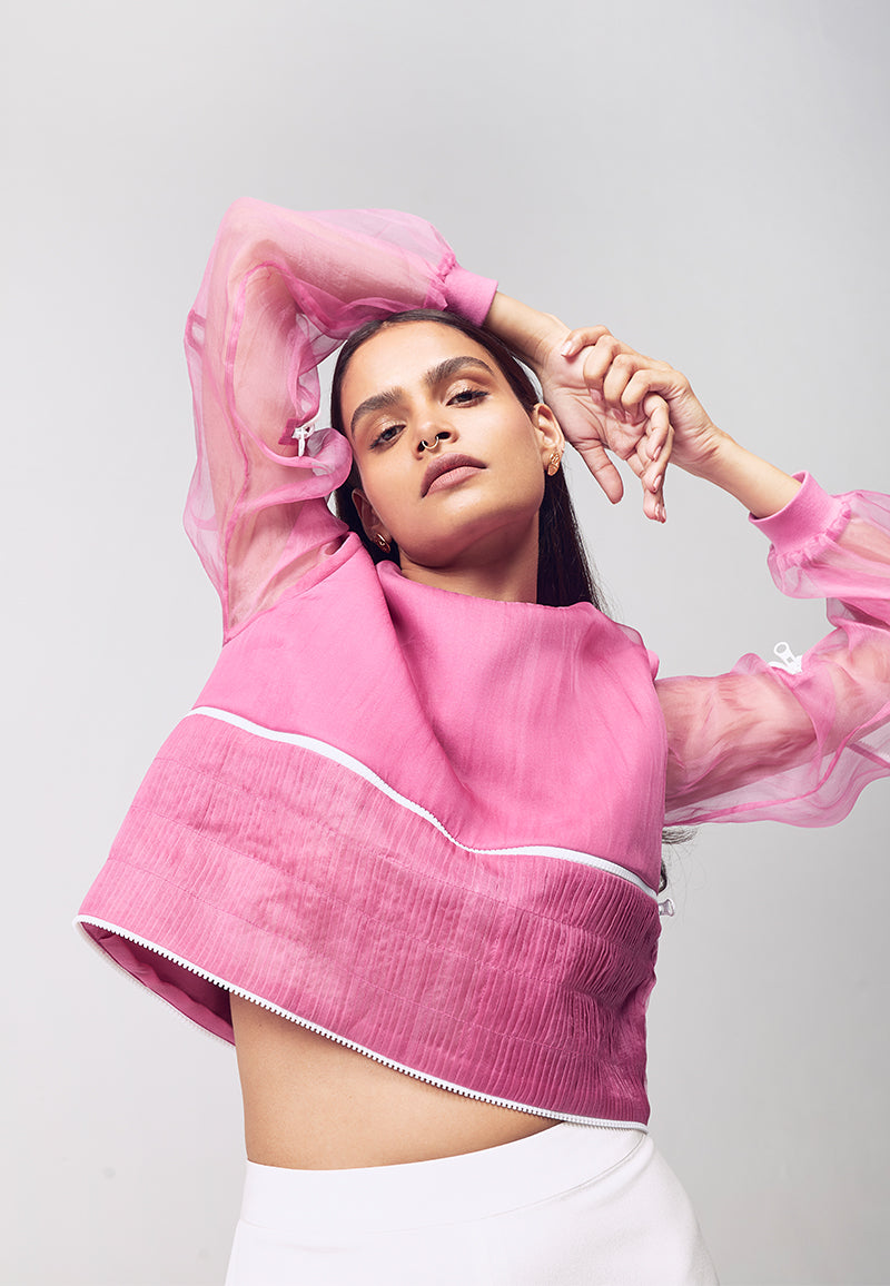 Baggy Sweatshirt Dress in Pink