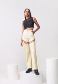 Detachable Pleated Pants in Yellow