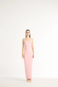 Flower Cut-Out Maxi in Pink