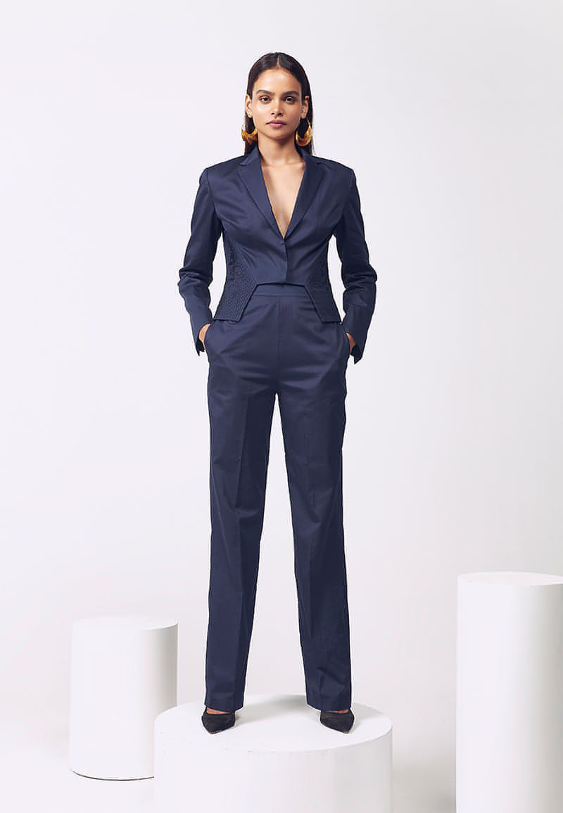 Tailored Co-ord Set in Blue